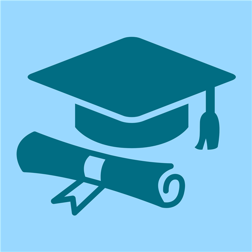 graduation hat with document    